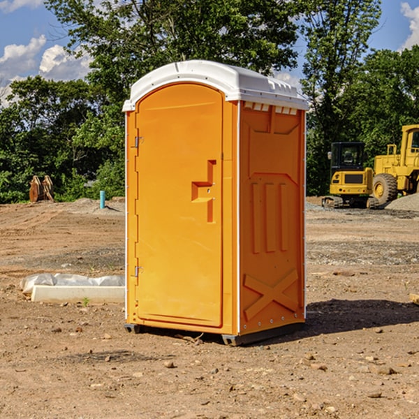 can i customize the exterior of the portable restrooms with my event logo or branding in Shubert